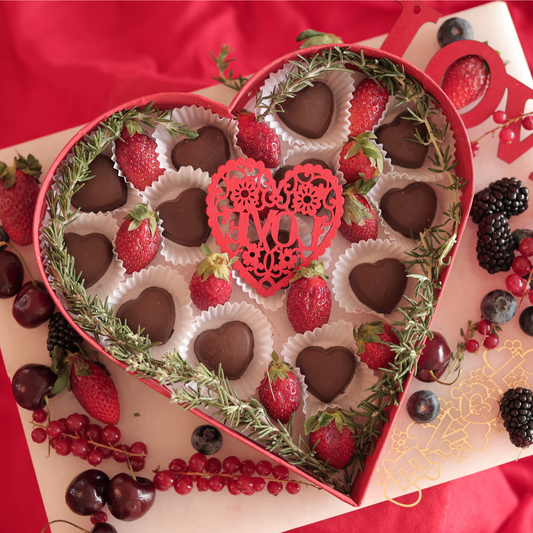 Chocolate heart platter